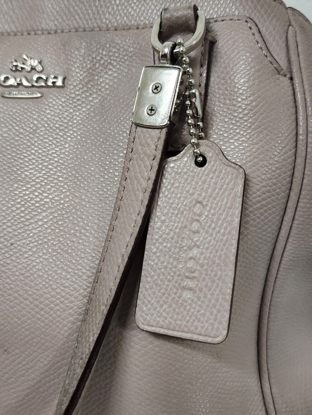 Coach Mini Christie Carryall Leather Satchel Crossbody Bag Taupe - Picture 4 of 16